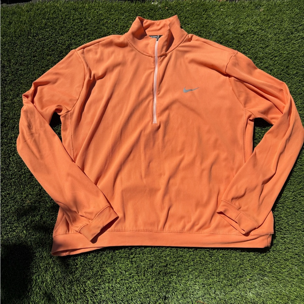 Nike Running Cream Soda Orange Quarter-Zip Pullover - XXL